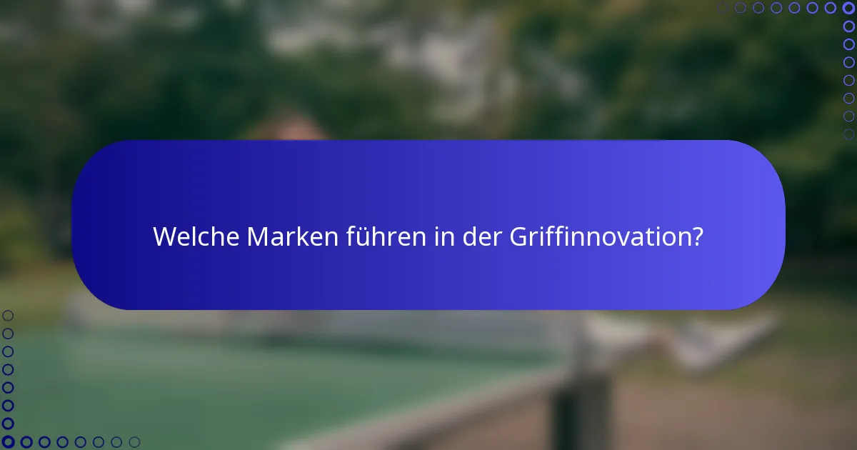 Welche Marken führen in der Griffinnovation?
